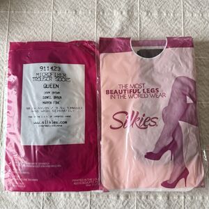 New Silkies Trouser Socks 2 Pk Dark Brown Microfiber Queen Size #911423